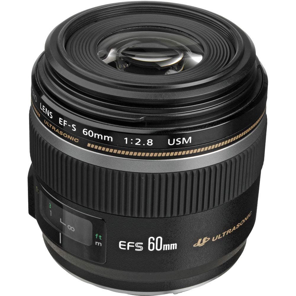 Canon EF-S 60mm f/2.8 Macro USM Fixed Lens for Canon SLR Cameras (Renewed)