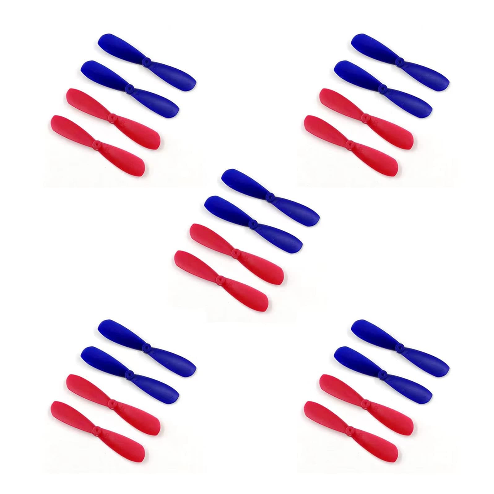 skrnrhrery mini Propeller, Suitable for Small and Medium UAV quadcopters Nylon Propeller Center Shaft has 0.8 and 1.0mm, Blade Length is 46/42/37mm AB Positive and Negative Propeller (46 mmaxis1.0mm)