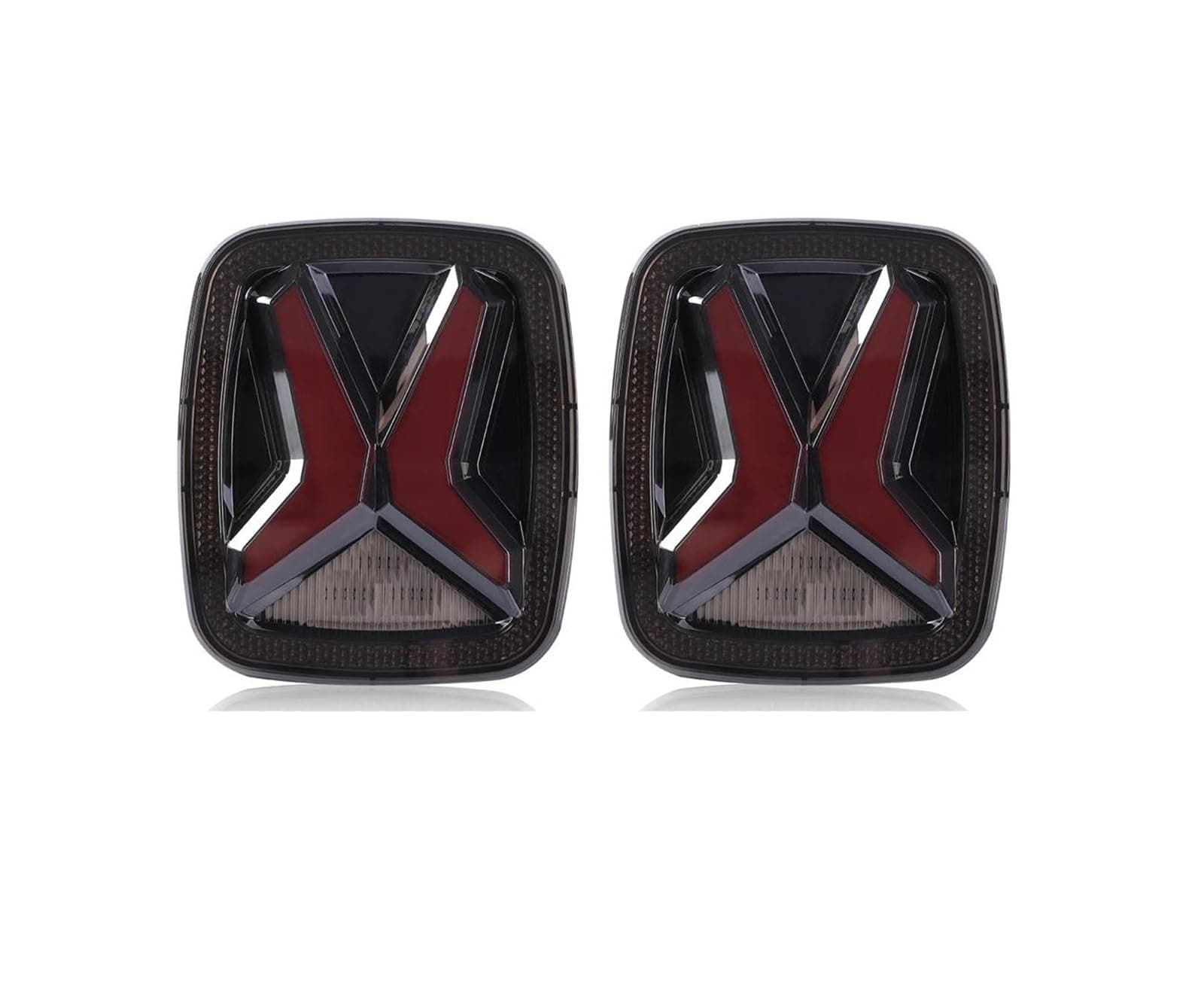 Tail Light Car Rear LED Tail Lights For Jeep For Wrangler CJ TJ YJ 1998-2006 Universal "X"Shape Design Smoked 12v Drl Modified Brake Lamp Trailer Lights(A)