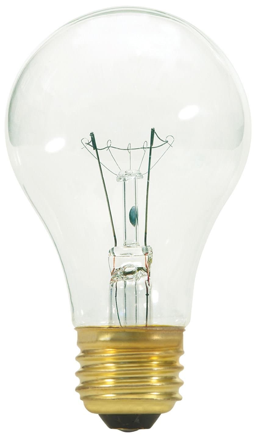 Satco S3942 2-Pack Bulb,60W a-19 130v,Clear