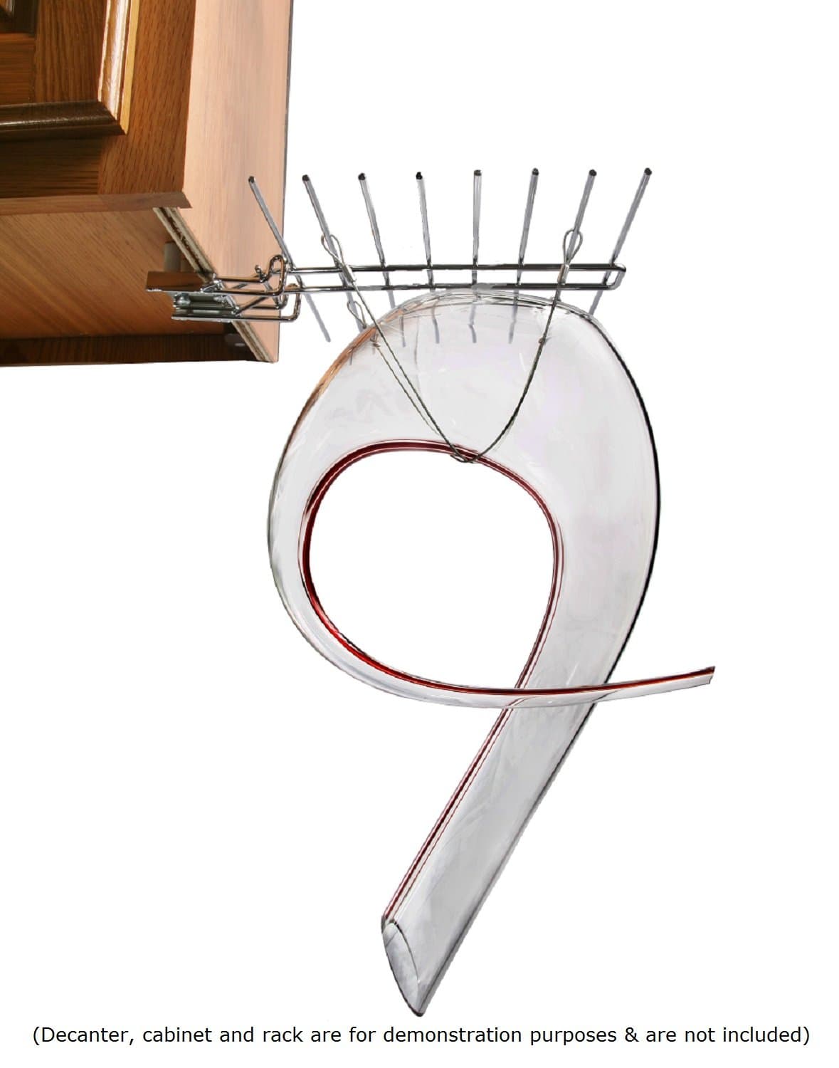 Glass Hanger Vinyl Coated Decanter Drying Cables, Silver