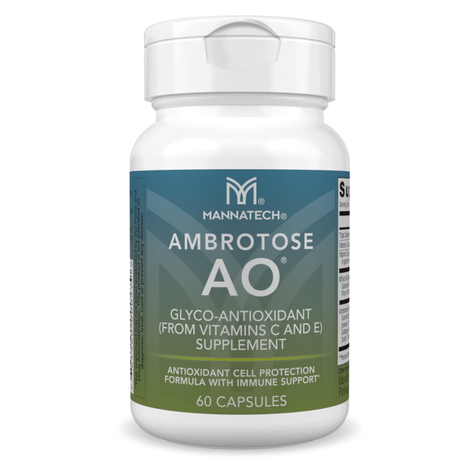 Mannatech Ambrotose AO 60 Caps, Protection From the Harmful Effects of Oxidative Stress, Poor Diet and Environmental Factors