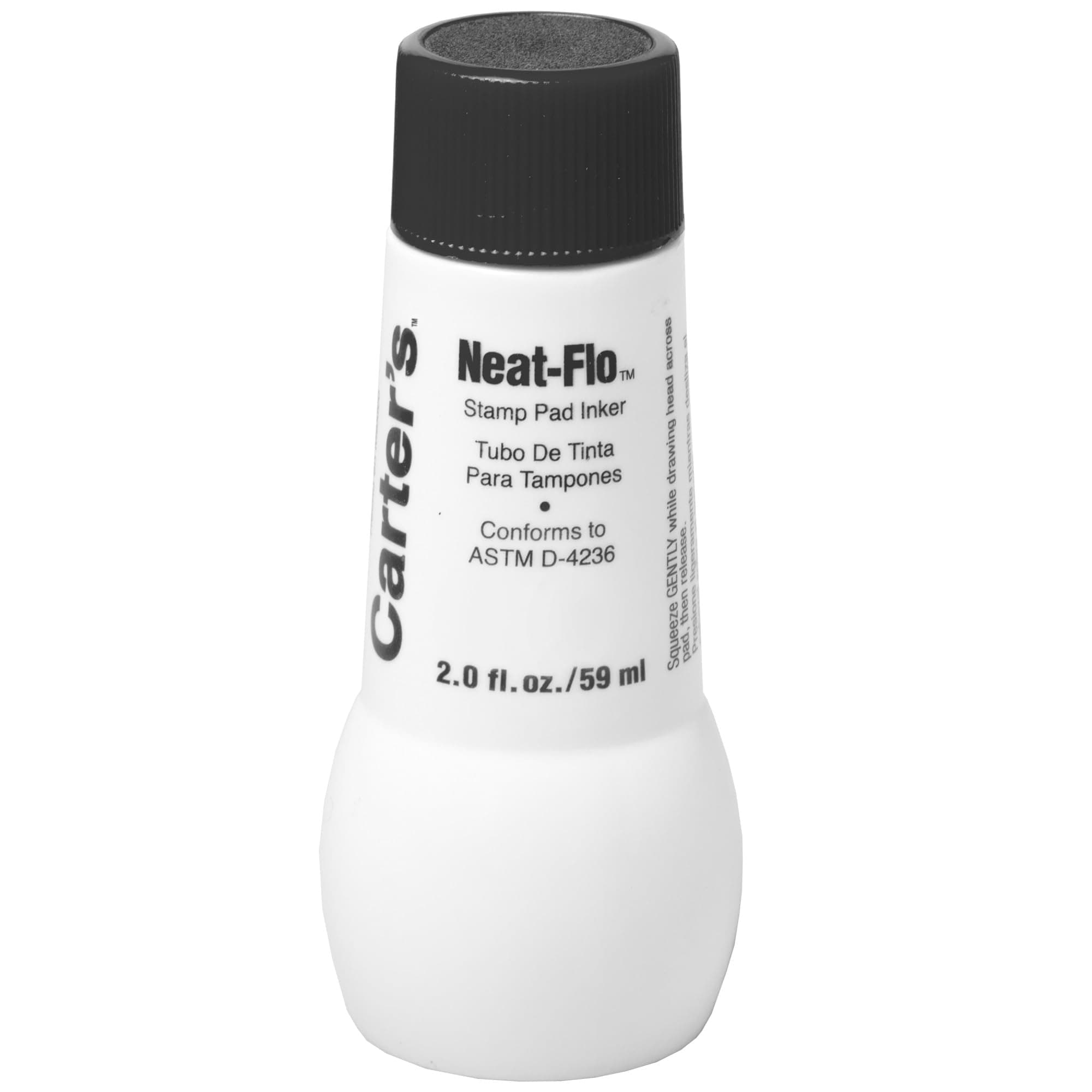Carter's Neat-Flo Stamp Pad Ink Refill for Black Stamp Pads, 2 oz Bottle (21448)