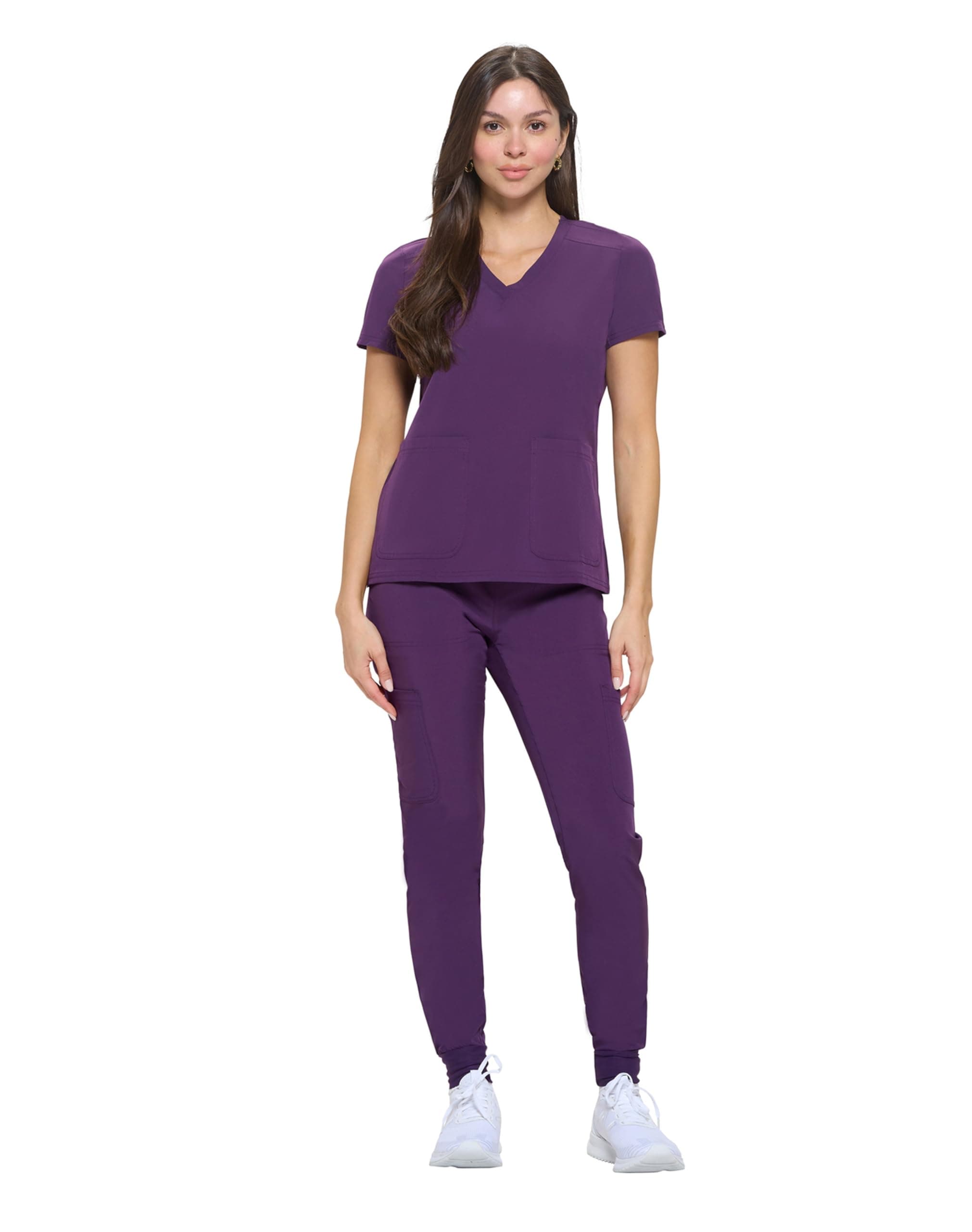 Natural UniformsWomens Essential Cool Stretch Jogger Scrub Set with Regular and Petite Sizes