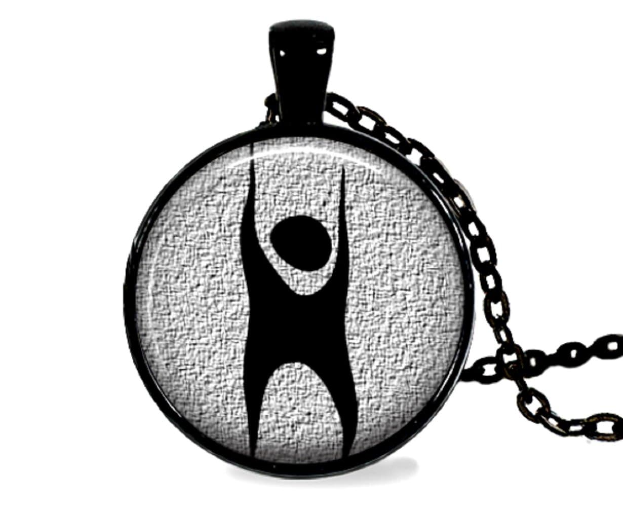 Humanist Logo, Black and Grey Pendant