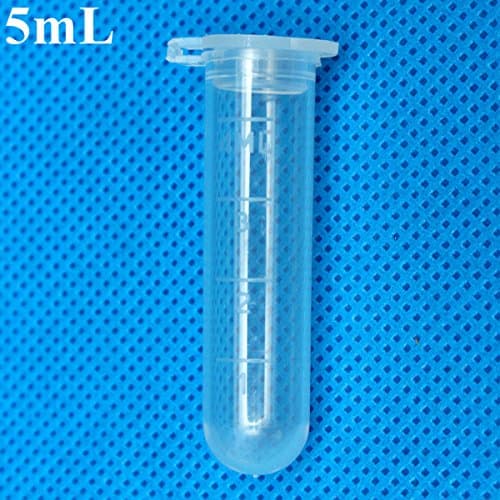 DIY 50pcs 5mL Disposable Graduated Clear Plastic Eppendorf Centrifuge Test Tube Vial