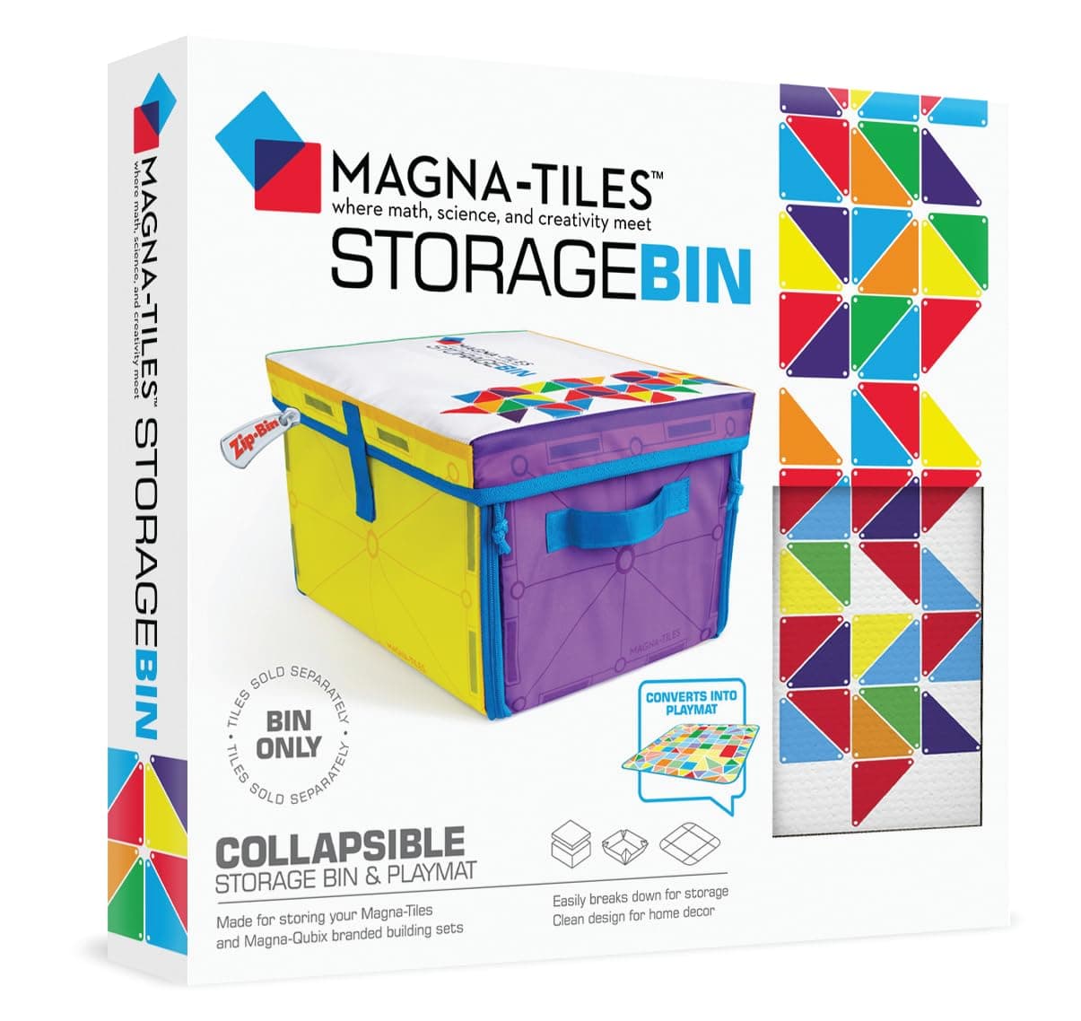 Storage Bin & Interactive Play-Mat, The ORIGINAL Magnetic Building Brand