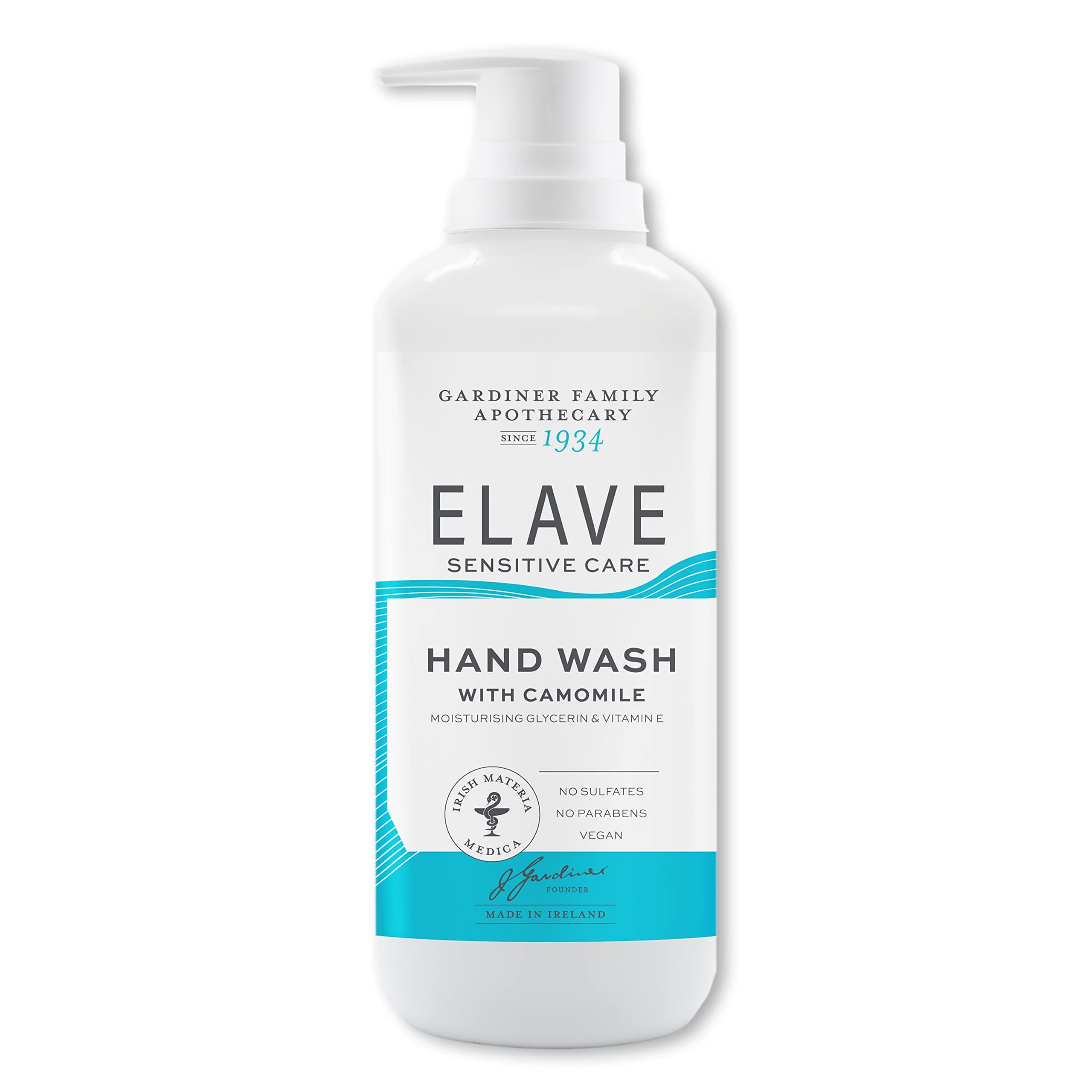Elave Sensitive Hand Wash Pump Pack 500ml | for Delicate, Dry, Sensitive or Irritated Skin