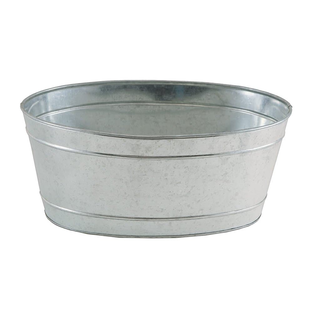 Achla Oval Galvanized Steel Tub