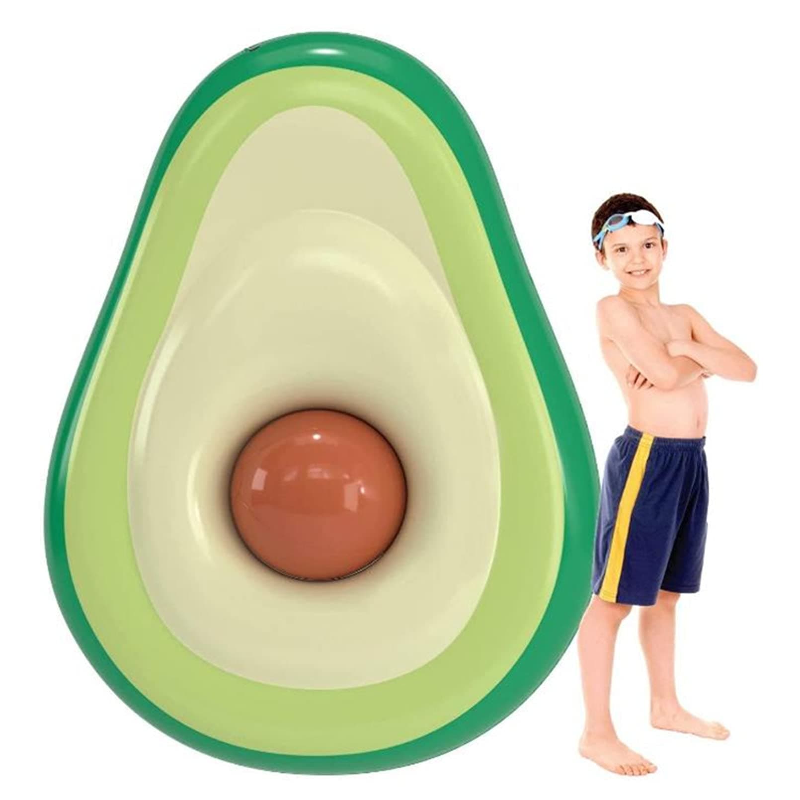 AM ANNA Inflatable Avocado Pool Float Floatie with Ball Fun Pool Floats Floaties Summer Swimming Pool Raft Lounge Beach Floaty Party Toys for Kids Adults