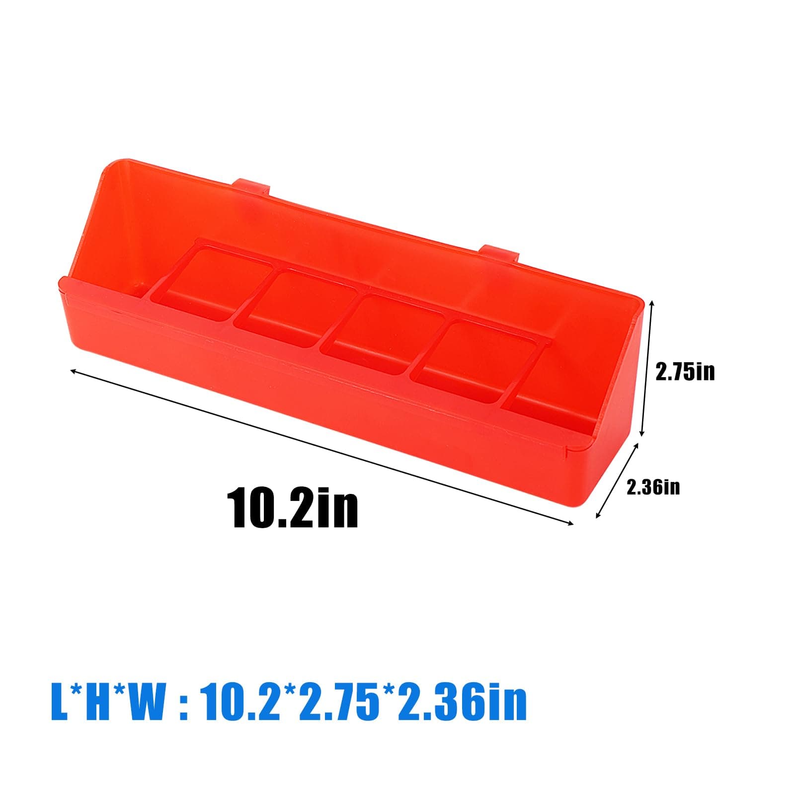 4 Pack No Mess Pigeon Feeder Removable 6 Slots Hanging Chicken Feeder Trough Water Trough for Pigeon Parrots Chicken Quail Duck Bird Poultry Small Animal