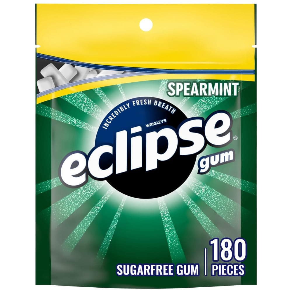 Eclipse Spearmint Sugarfree Gum Refill, 180 Pieces, 260ml (Pack of 2)
