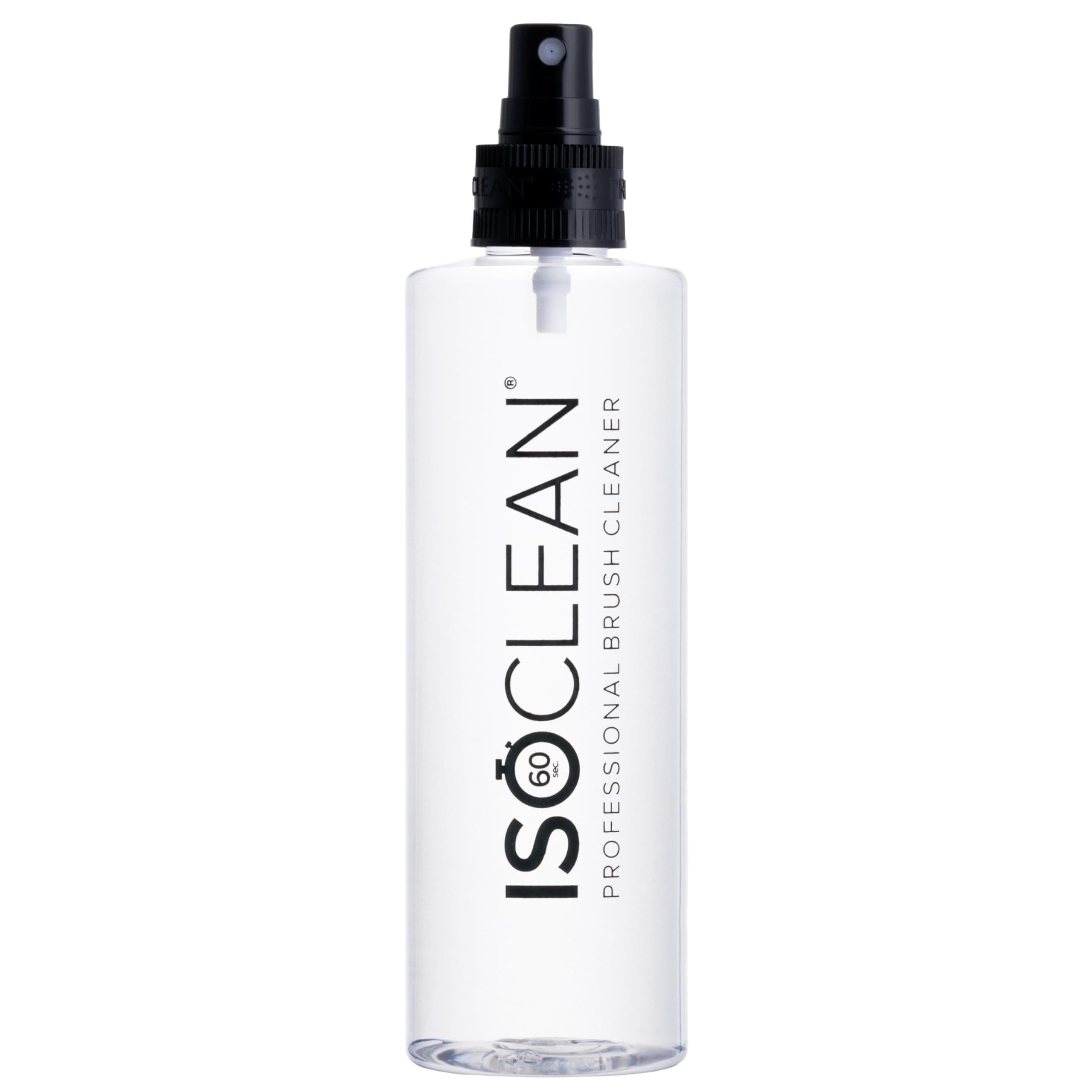 ISOCLEAN Makeup Brush Cleaner with Spray Top - Liquid Makeup Cleaner Solution for Makeup Brushes and Makeup Tools - Cleans Bristles - No Rinse Formula dries in 60 Seconds - Vegan, Cruelty-free - 275ml