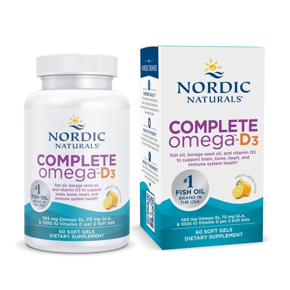 Complete Omega 3-6-9 with D 1000 mg, 60 Soft Gels