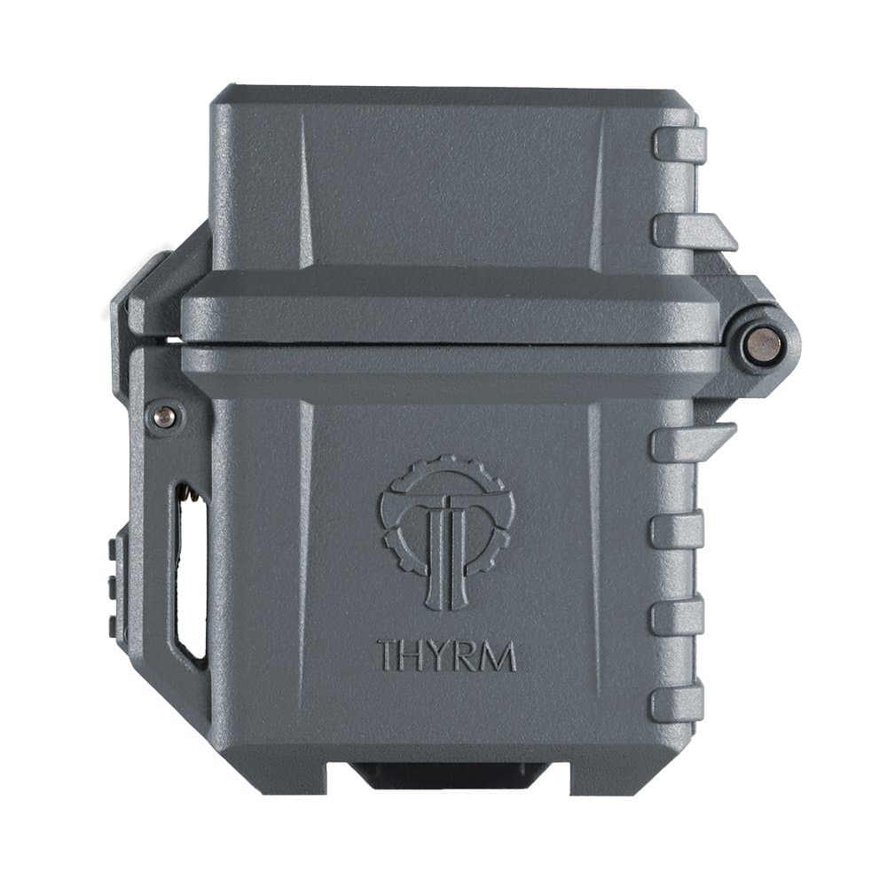 Thyrm PyroVault Lighter Armor v1.0, Compatible with Zippo Classic Fluid Inserts (Urban Grey) for Protection, Less Evaporation, and Retention (Pocket Clip), Made in USA