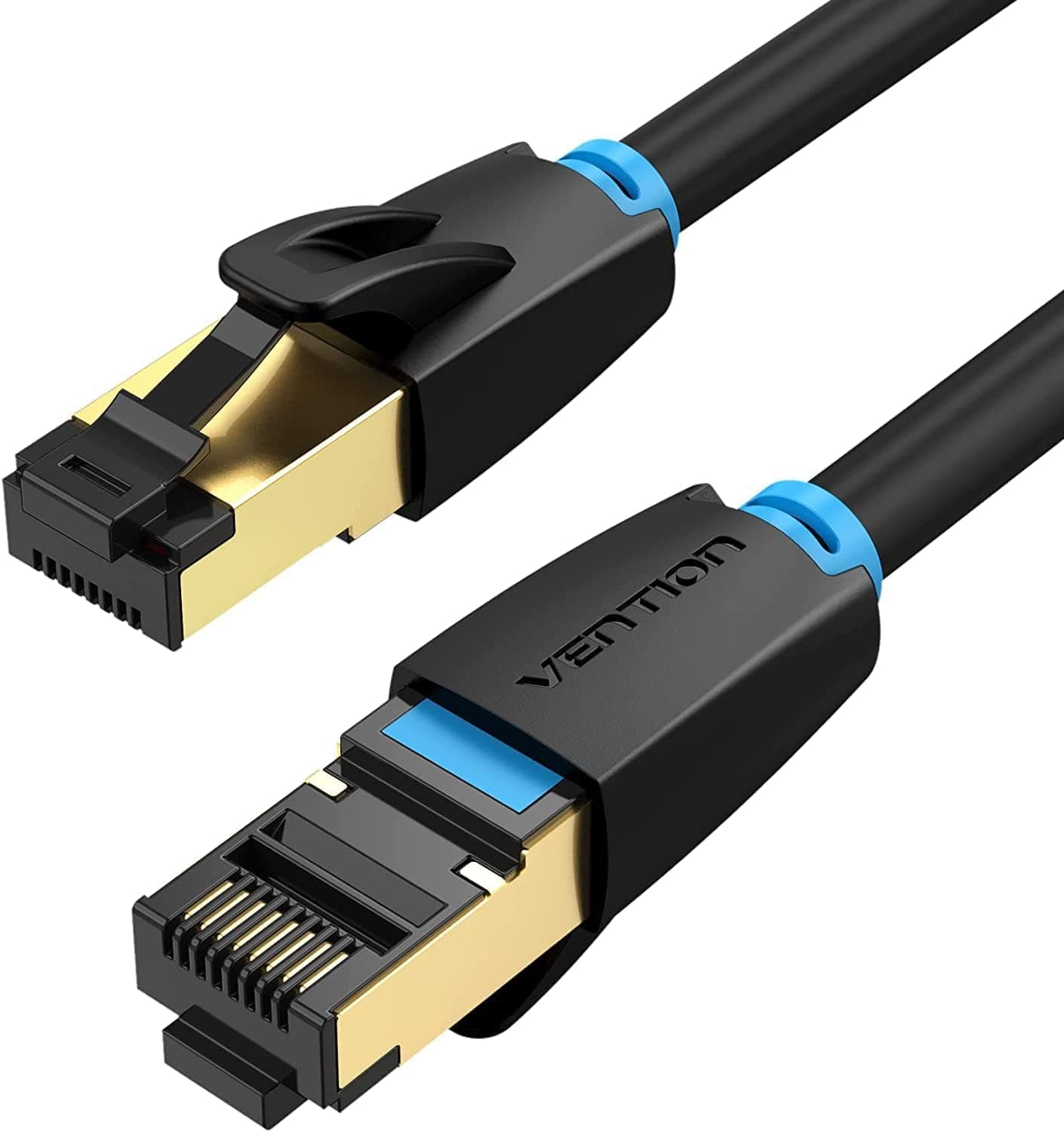 VENTION Cat 8 Ethernet Cable 40Gbps 2000MHz High Speed LAN Patch RJ45 Cable S/FTP Twisted Pair Network Cable for Switch, Router, Patch Panel, PS4, Xbox, Data Center (Cat.8 SSTP Round, 5 Meter)