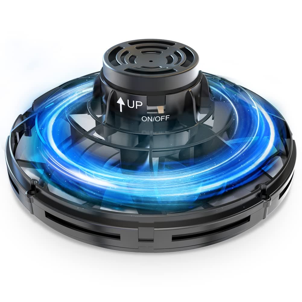 Hand Operated Mini Drones, Fidget Flying Spinner with Lights, UFO Drone Flying Toys, Cool Stuff Gadgets Christmas Birthday Gifts for Boys Girls Teens 8 9 10 11+