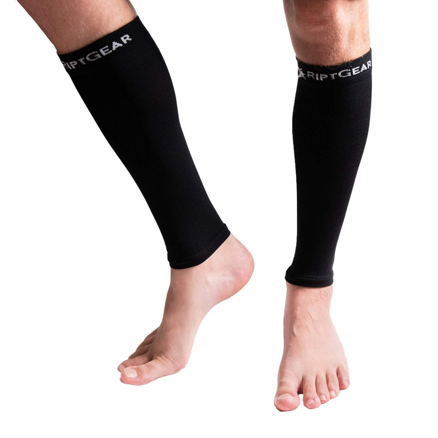 RiptGearCalf Compression Sleeves for Women and Men – Graduated Compression – Leg and Calf Support – Footless Compression Socks Tights Leggings - Small