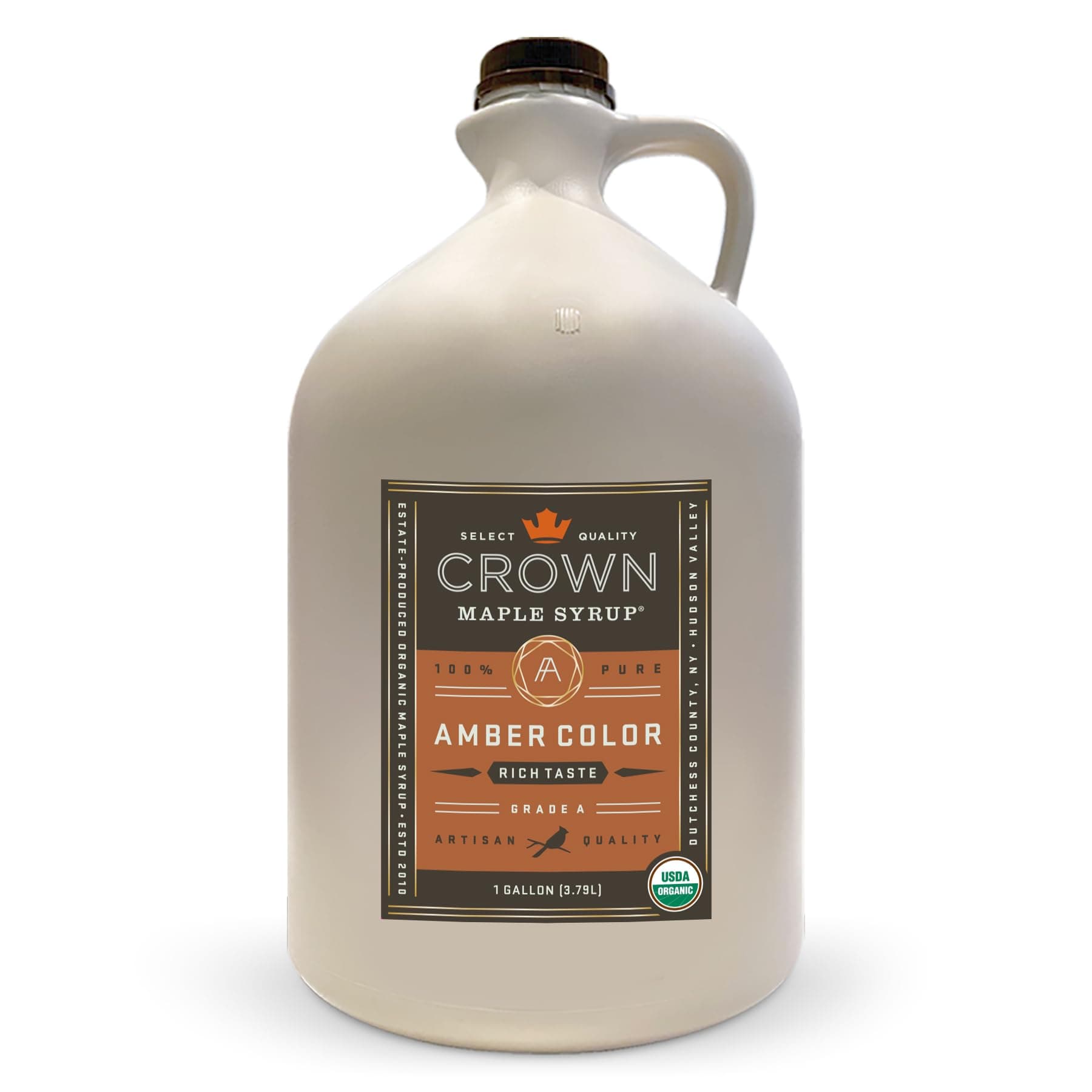 Crown Maple Amber Color Maple Syrup, 128 Fl Oz (1 Gallon), Single, Flavor Marinades, Cocktails, Pancakes, Squash & Bacon