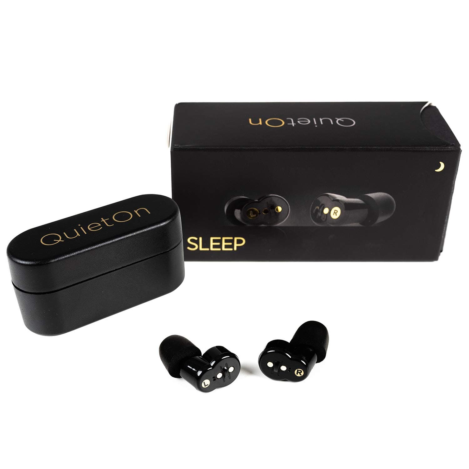 QuietOn ACTIVE NOISE CANCELLING EARBUDS – The Award winning Smallest Active Noise Cancelling Earbuds for sleeping, to reduce Snoring, Ambient Noise, Excellent for travelers, 20h of Battery Life