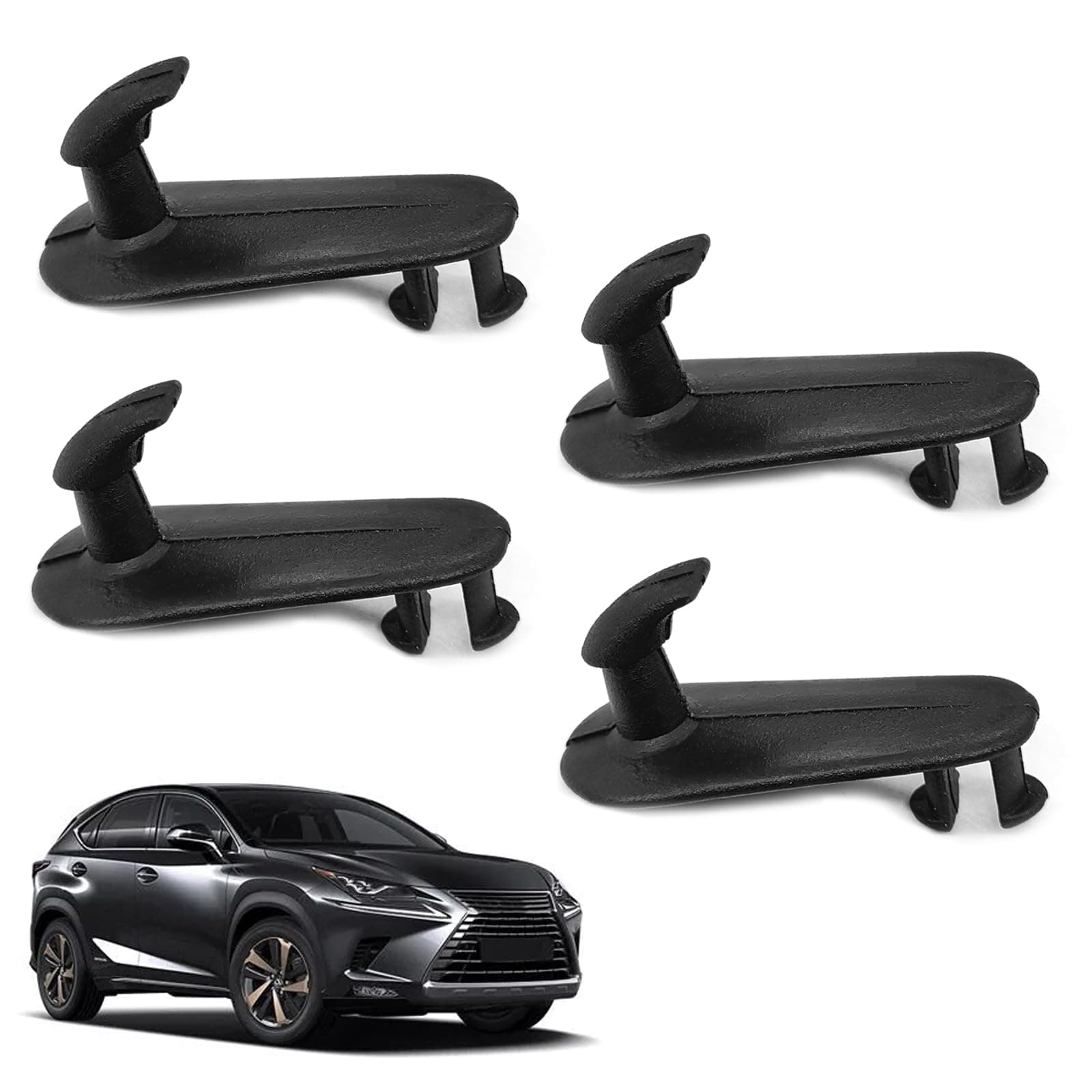 4Pcs Car Floor Mat Clips Floor Carpet Clips Fixing Hooks Compatible with Toyota Lexus Cargo Fastener, Cargo Mat Clip Accessories Black