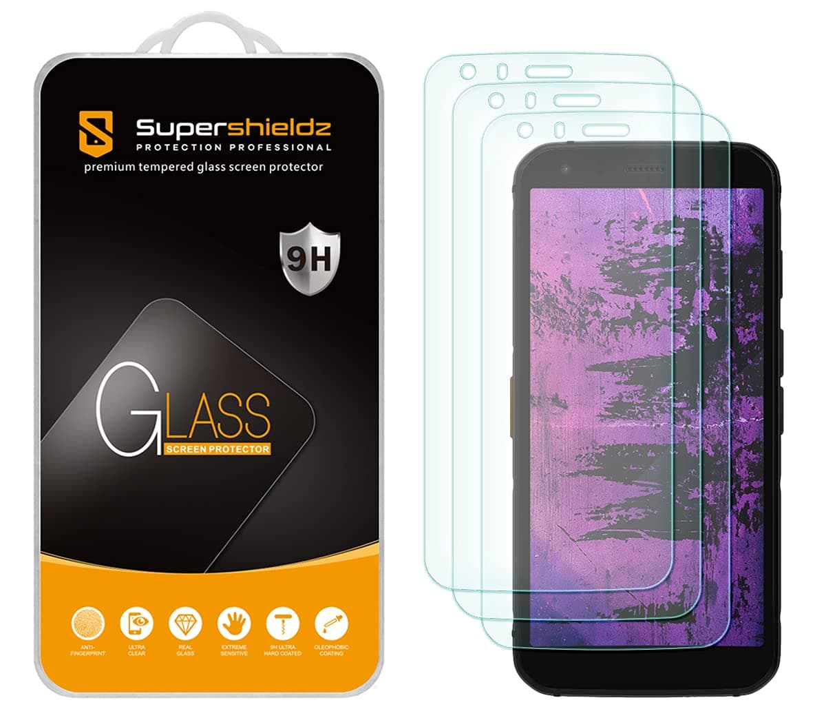 (3 Pack) Designed for CAT S62 and S62 Pro Tempered Glass Screen Protector, Anti Scratch, Bubble Free