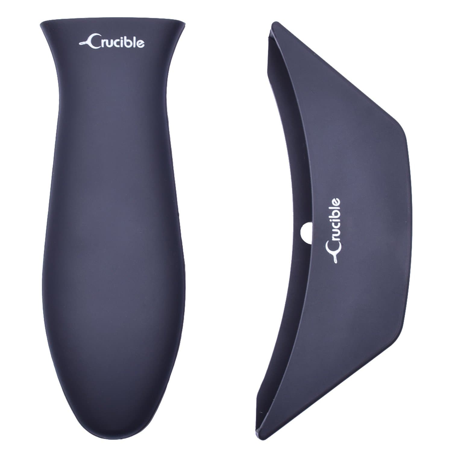 Silicone Hot Handle Holder + Assist Holder, Potholder (2-Pack Mix Black) for Cast Iron Skillets, Pans, Frying Pans & Griddles, Metal and Aluminum Cookware Handles - Sleeve Grip, Handle Cover