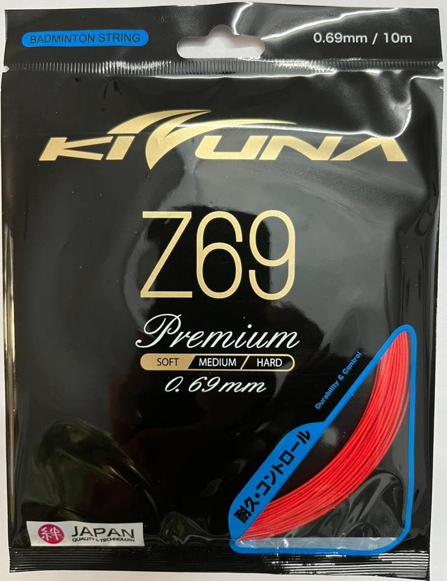 KIZUNA Badminton String Z69P, 0.69 mm