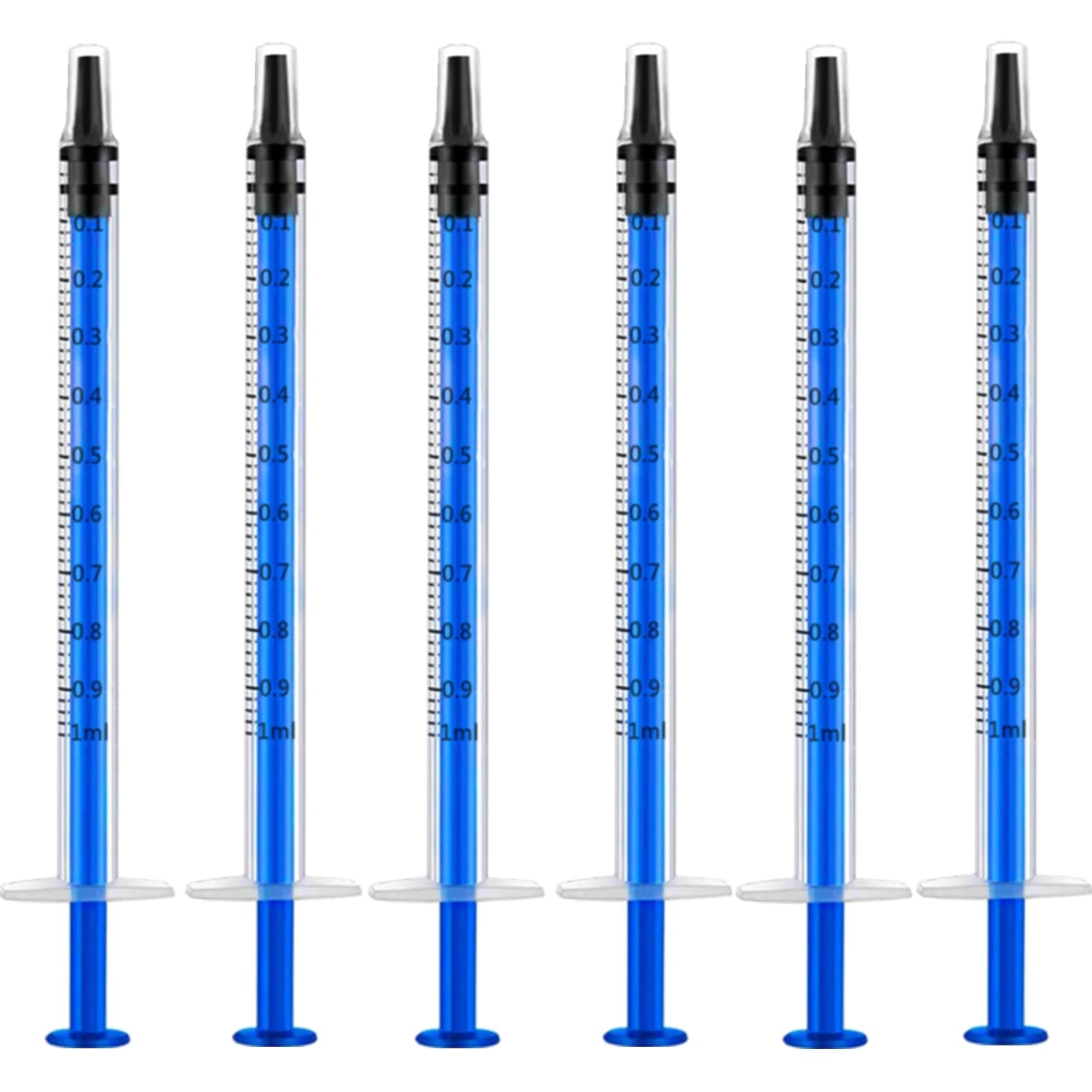 12 Pack 1ml Plastic Syringe - Individually Sealed Syringe for Scientific Labs, Feeding Pets, Plant Hydroponic, Oil or Glue Applicator (12 PACK)