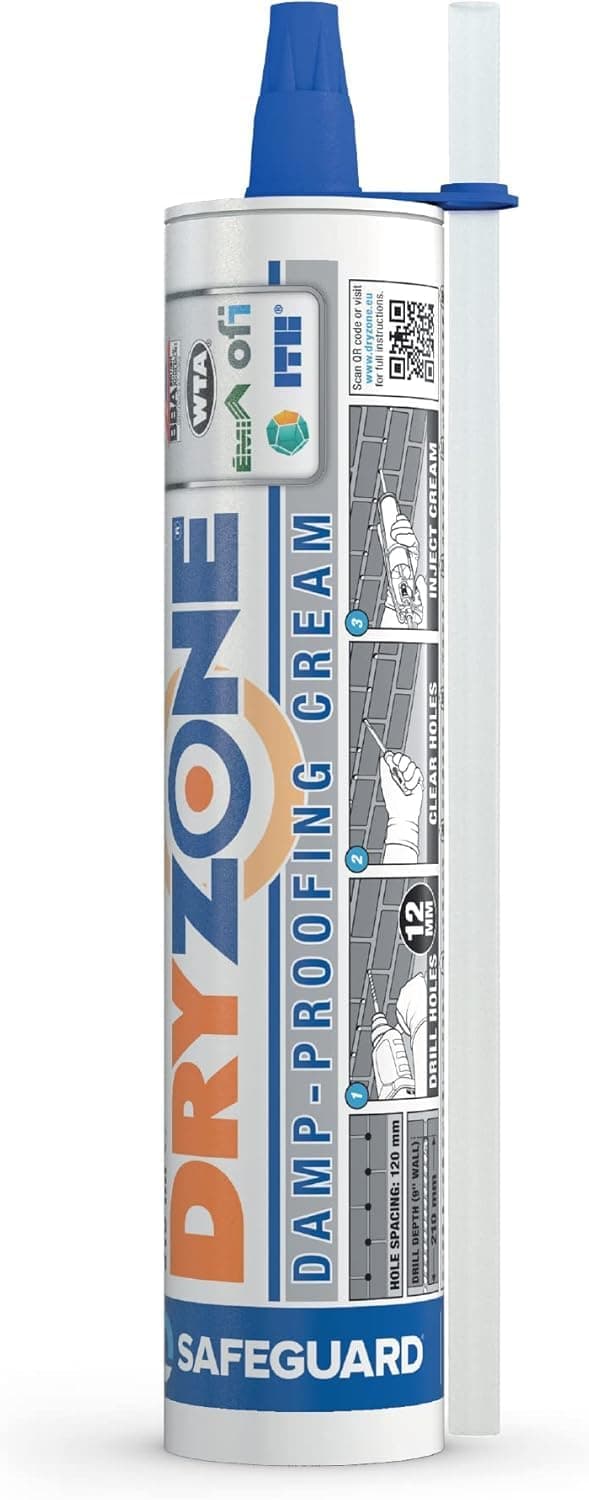 Dryzone Damp Proofing Cream (DPC) - 310ml - High-strength Injection cream for rising damp treatment. BBA & WTA Approved