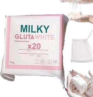 Milky Gluta White Soap 20x, Milky Gluta White Soap, ๐๐ฅ๐ฎ๐ญ๐ Milk ๐๐จ๐๐ฉ, Glutamilk ๐๐ก๐ข๐ญ๐๐ง๐ข๐ง๐ Soaps, Milkygluta ๐๐จ๐๐ฉ Bar Premium, Deep Cleanse (1pcs)