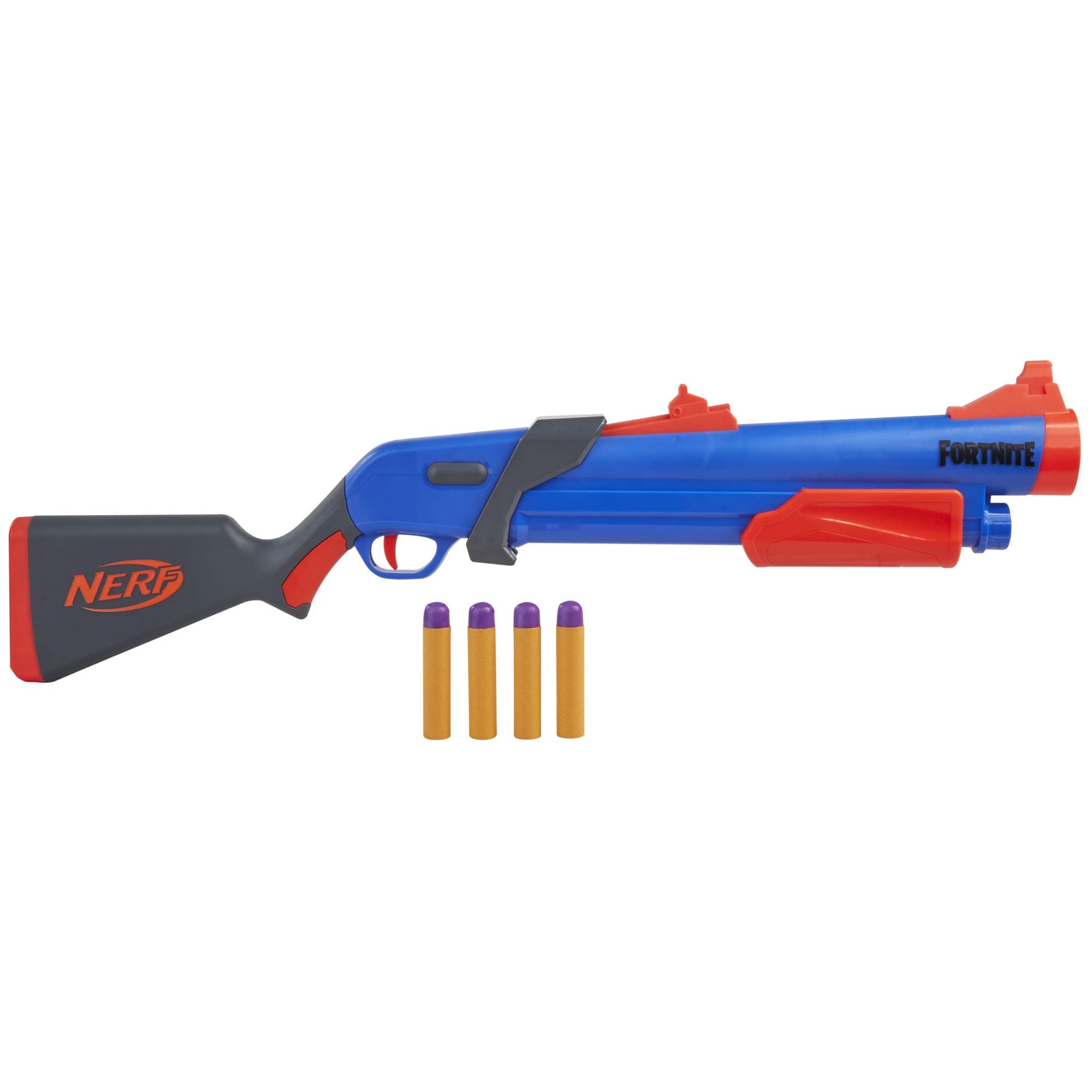 Fortnite Pump SG Blaster - Pump Action Mega Dart Blasting - Breech Load - 4 Official Mega Darts - for Youth, Teens, Adults, Blue,2.76 x 32.87 x 10.39 inches