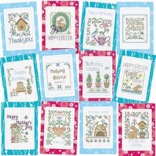 Craftways Springtime Greeting Cards Counted Cross-Stitch Kit