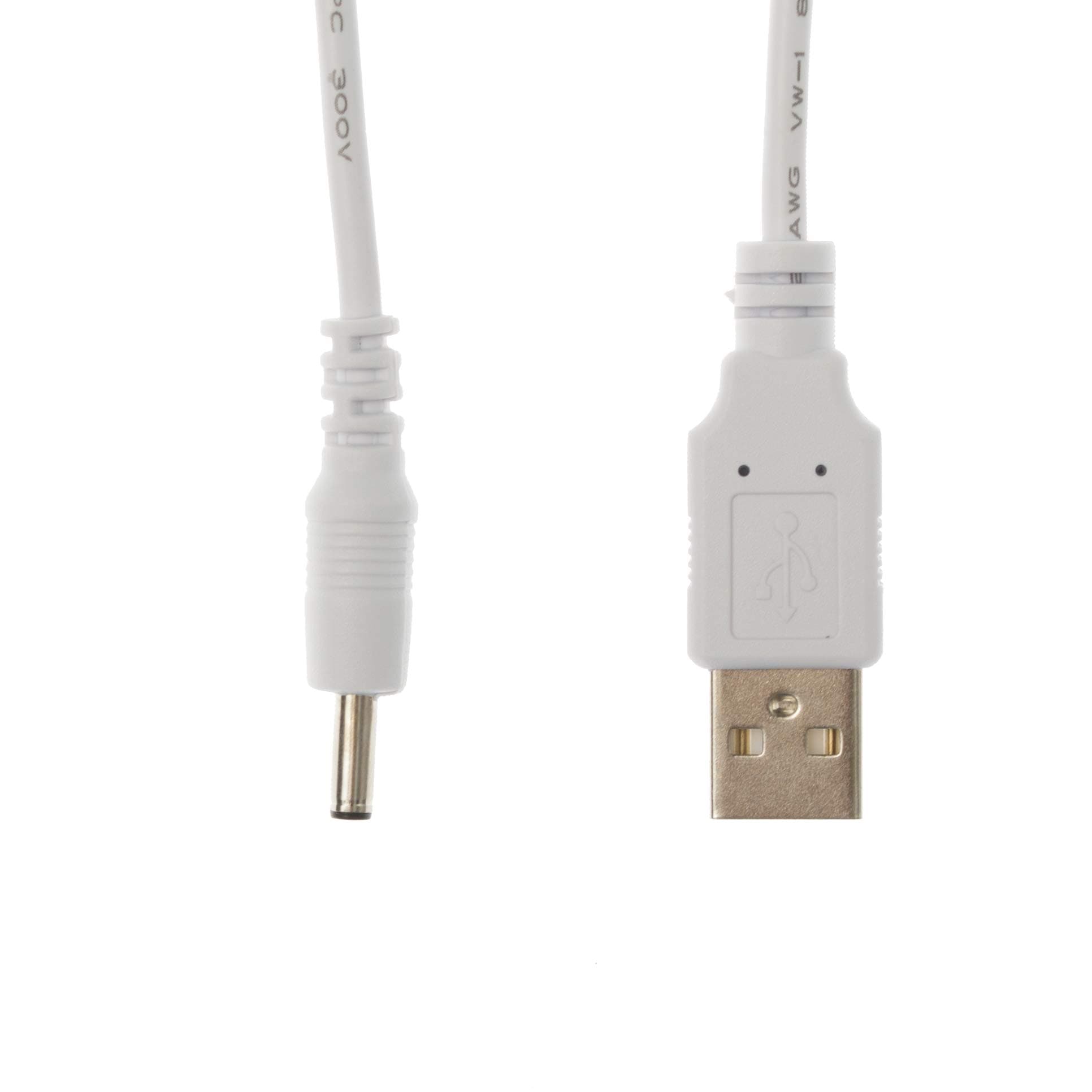 Kingfisher Technology - 2m White USB Charger Charging Power Cable Lead Adaptor (22AWG) Compatible with Philips Avent SCD600 Baby Video Monitor