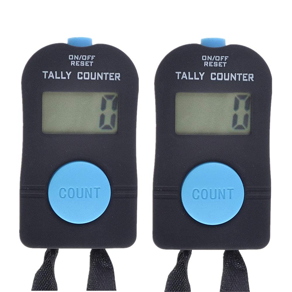 TopTie 2 PCS Electronic Counters, Digital Tally Counter with Lanyard, Add & Subtract Manual Clicker