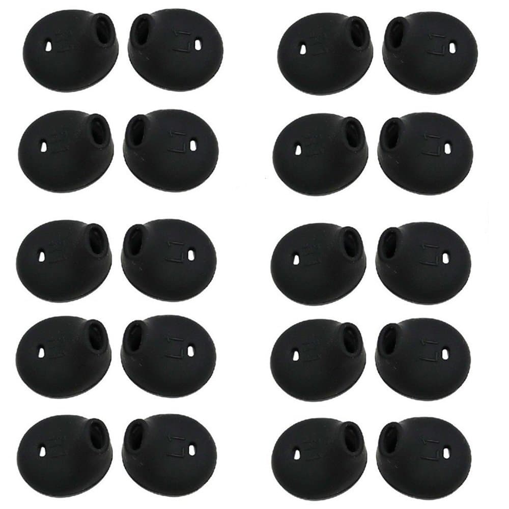 SpiderJuice Creative Silicone Anti Fall Cover Protection Guards Eartips Earpads Earplugs Earbuds Compatible for in-Ear Apple Airpods Samsung Earphones Earpods Cover (Pack of 10 Pairs, Black Color)