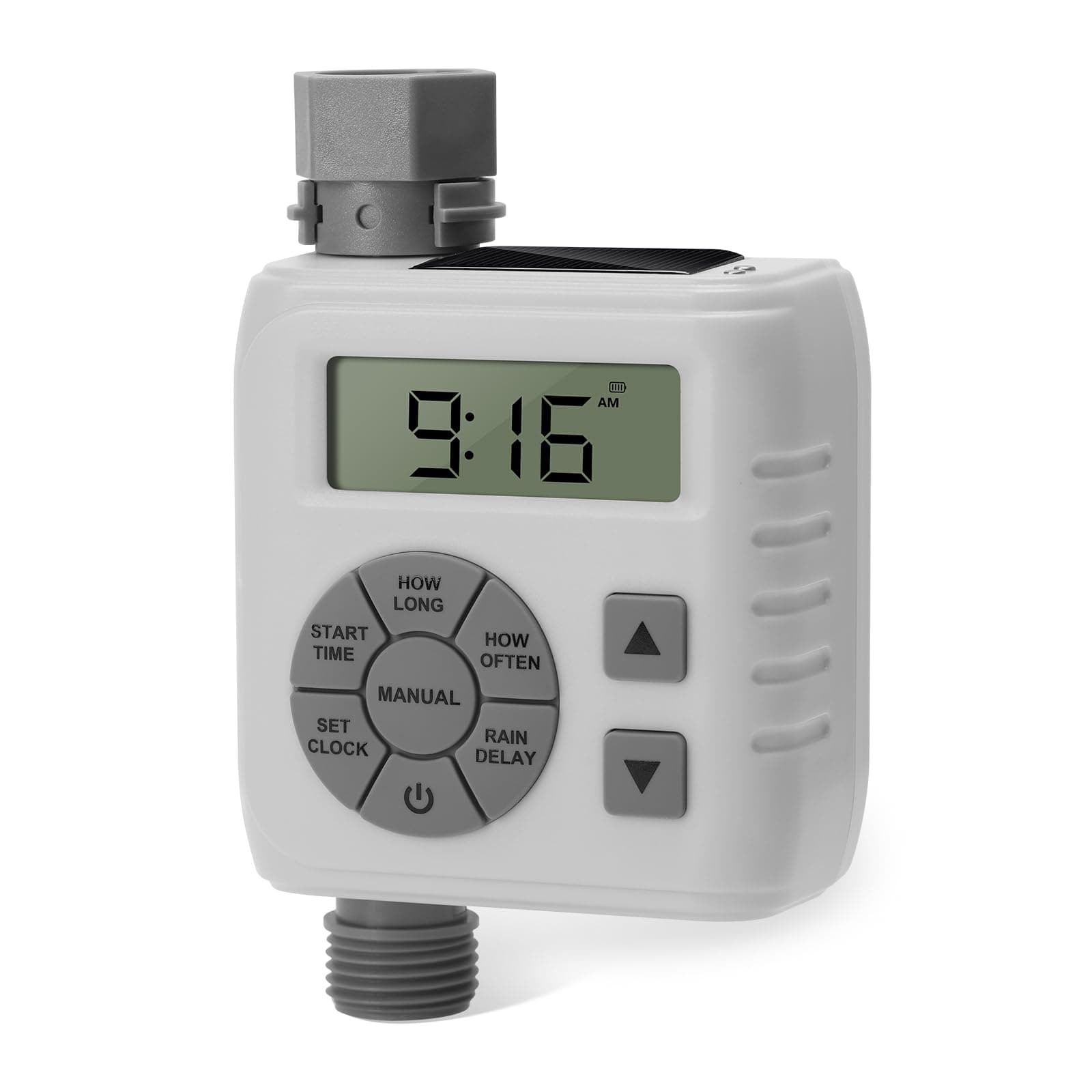 Sprinkler Timer, Water Timer for Garden Hose with Dual Power Design, Professional Anti-Leak Technology Ensures Leak-Free, with Rain Delay, Automatic, Manual Watering System, 1 Outlet