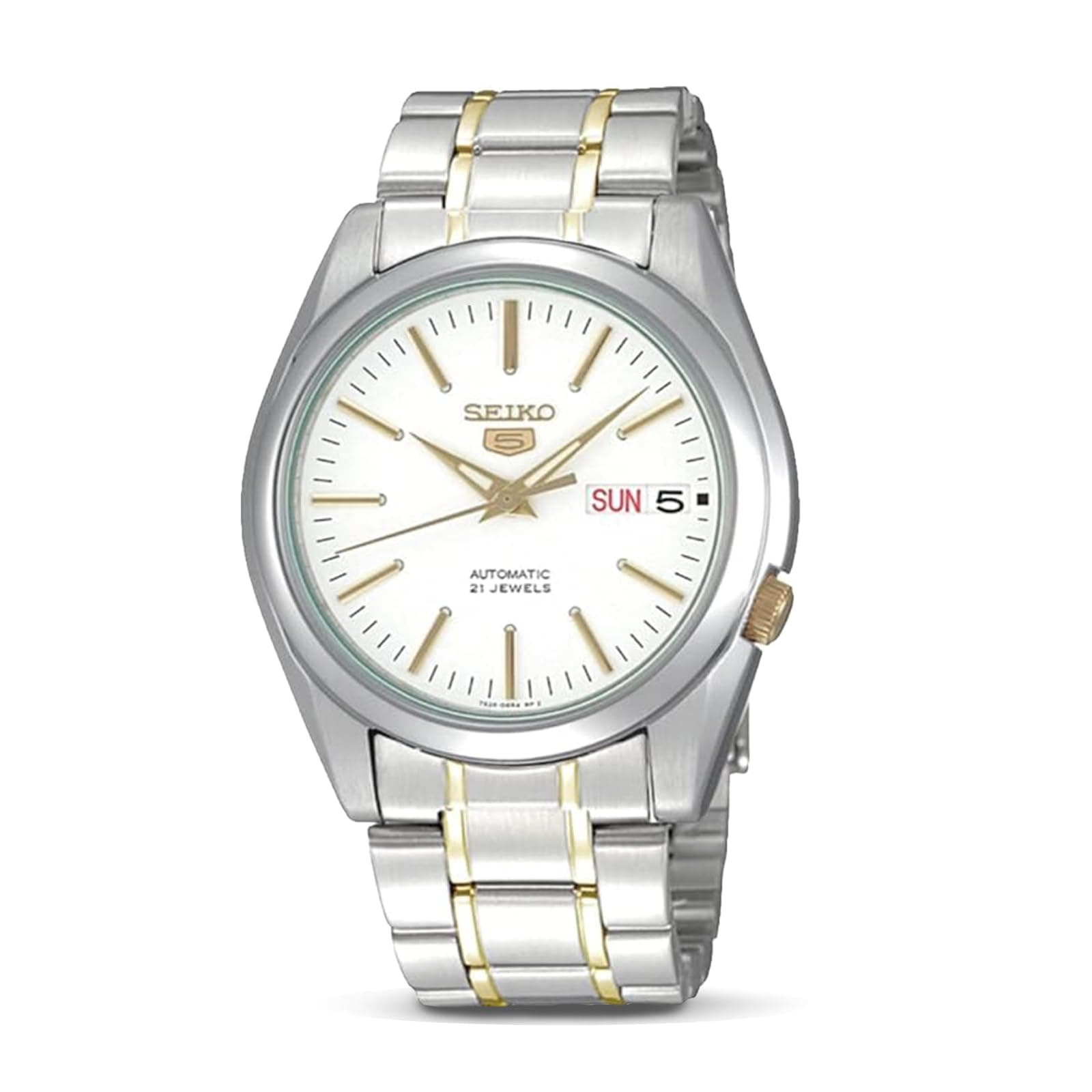 SEIKO Automatic Watch for Men 5-7S Collection - with Day/Date Calendar, Luminous Hands, Stainless Steel Case & Bracelet