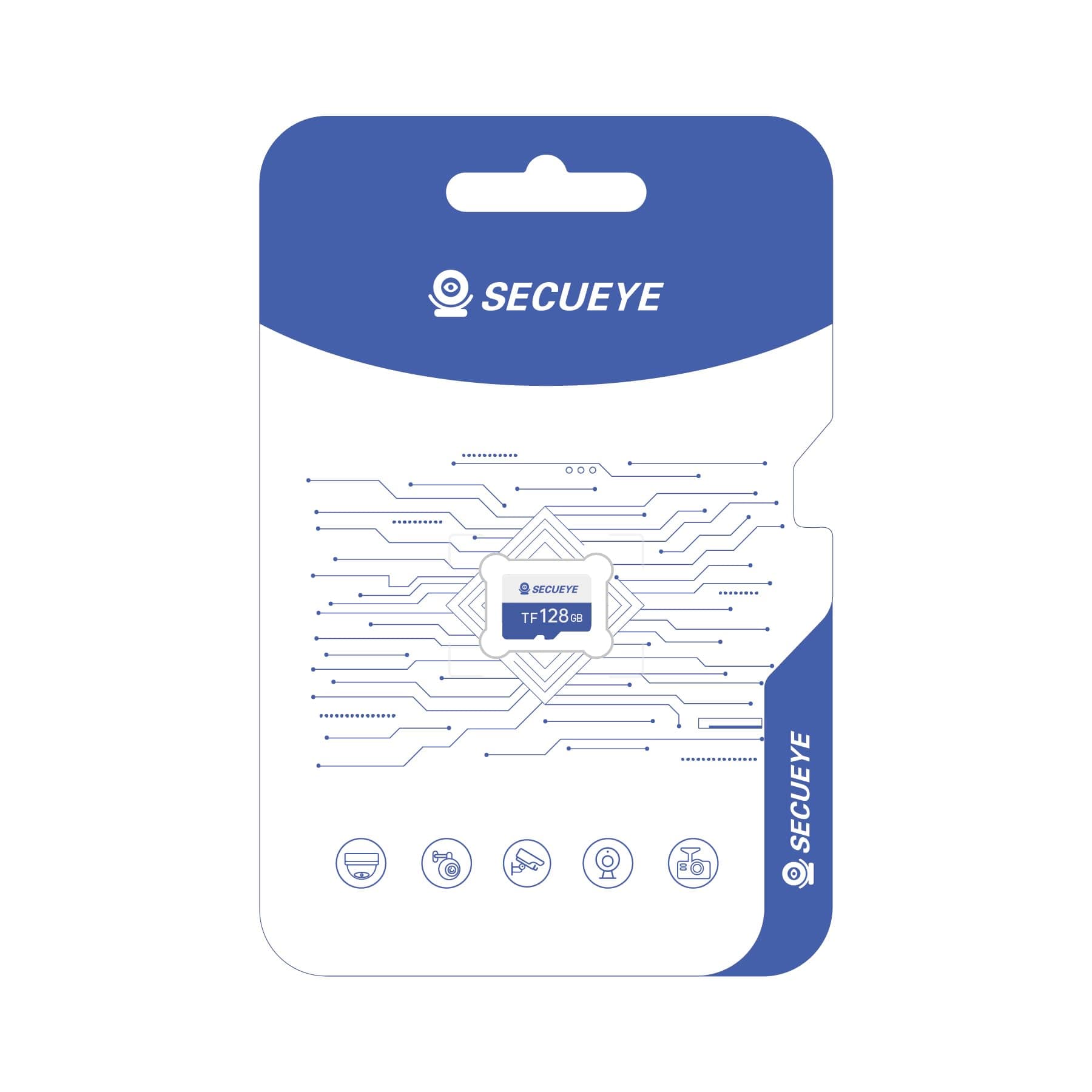 SECUEYE 128GB TF Memory Card Class 10 FAT32 High Speed Reading/Writing for Se...