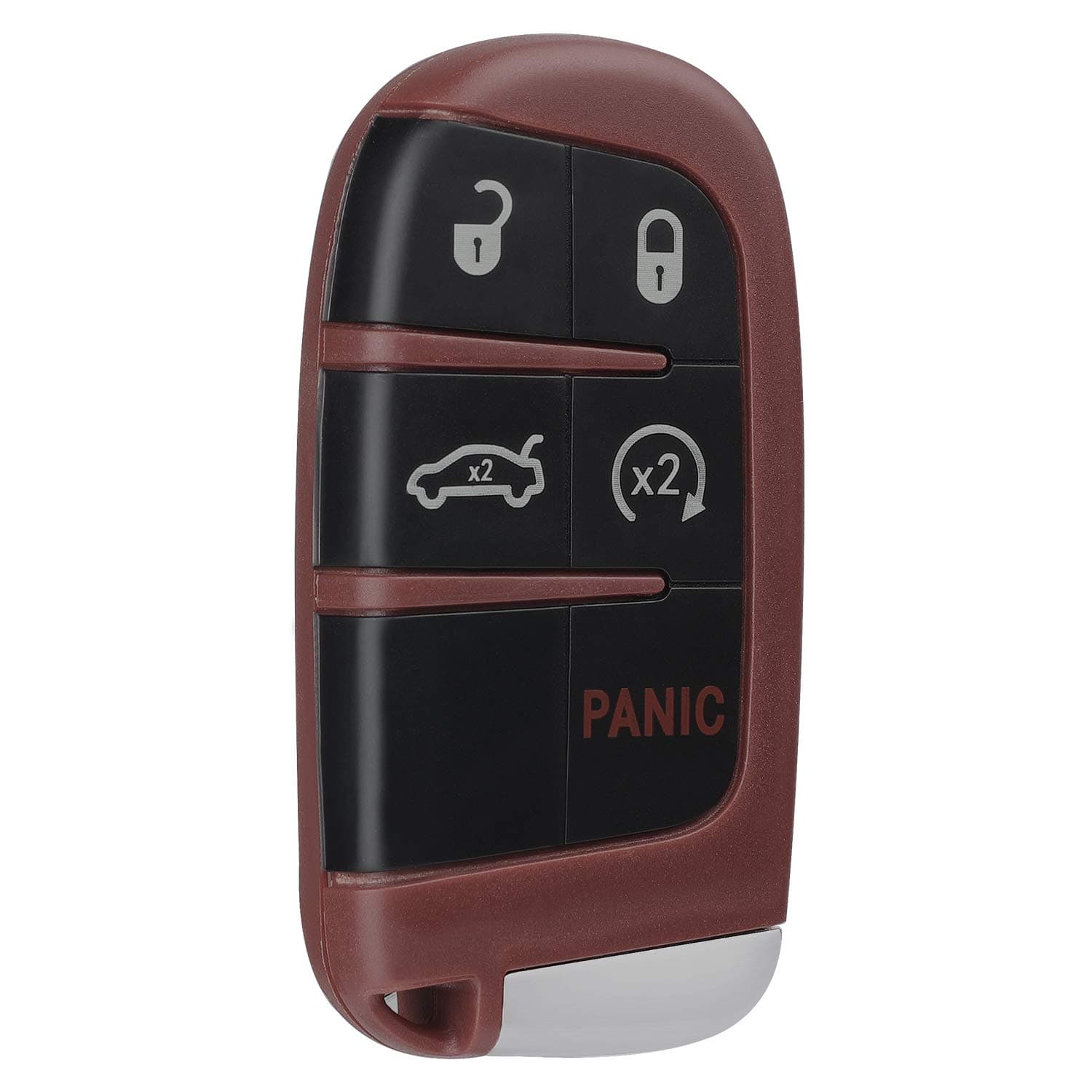 Red Replacement Remote Key Shell Case Fob 5 Button for Chrysler Jeep Dodge 2011-2018