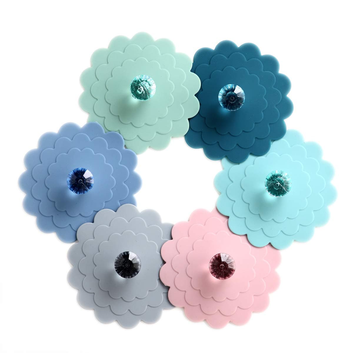 Set 6 Extra Large Silicone Cup Lid Camping Mug Lid - Tea Cup Lid Coffee Cup Lid Silicone Coffee Mug Covers Universal Cup Lids Silicone Outdoor Drink Cover Cup Dust Cover,Assorted 6 Colors