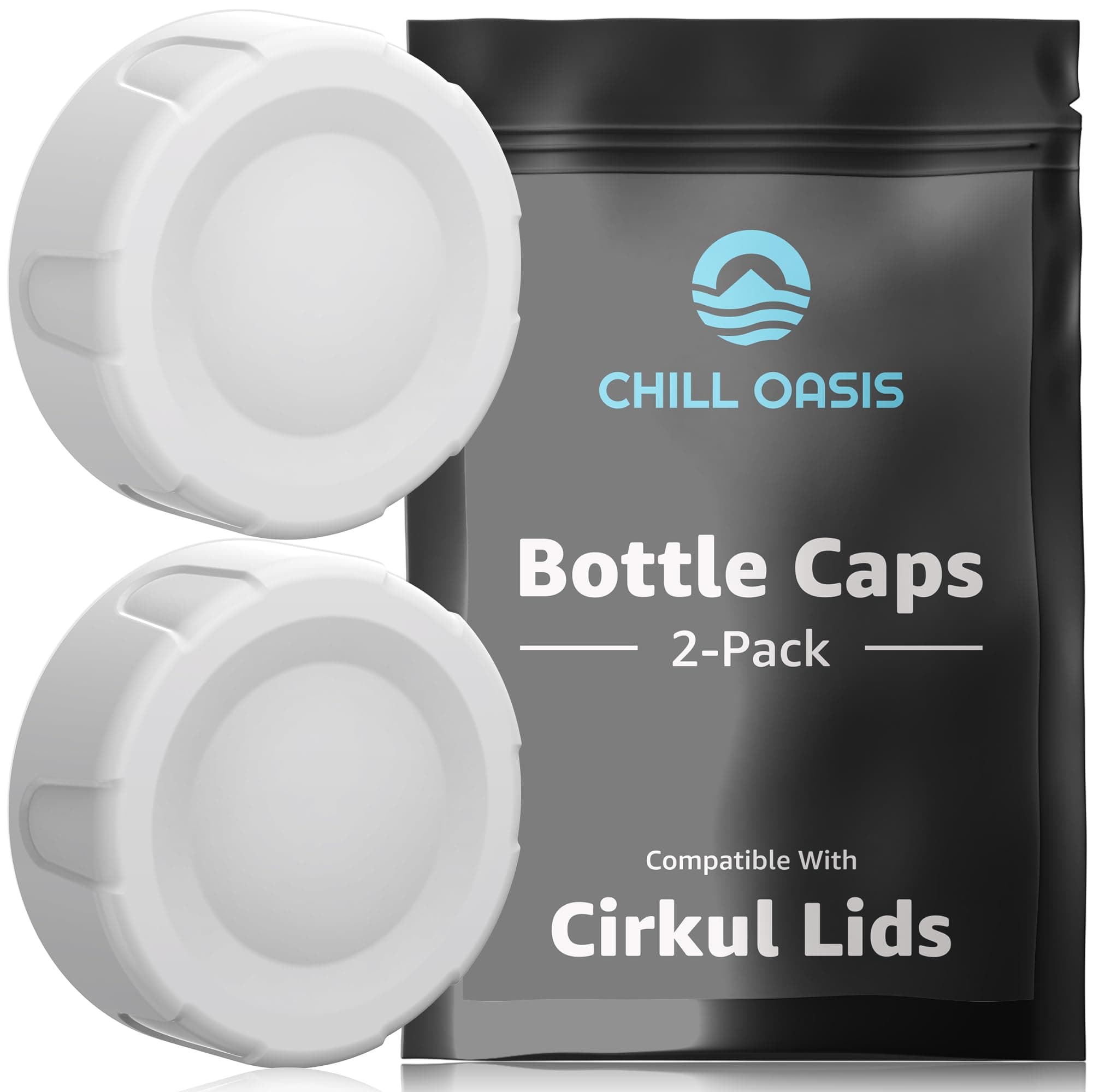 Bottle Caps | Compatible With Cirkul Lids | 2-Pack | BPA Free Top Keep Dust Out Of Your Water Bottle | Leakproof Design