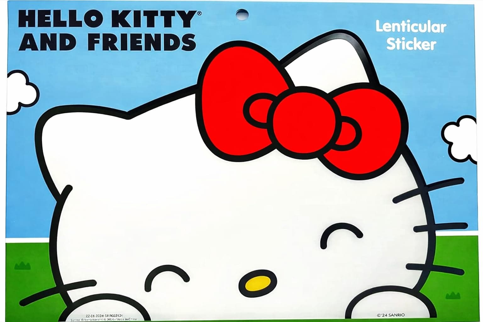 Hello Kitty Sticker Car Decal Sticker 9" | Hello Kitty Car Accessories | Party Favor Peel Me Sticker | Waterproof Vinyl Lenticular | 9" | Officially Licensed