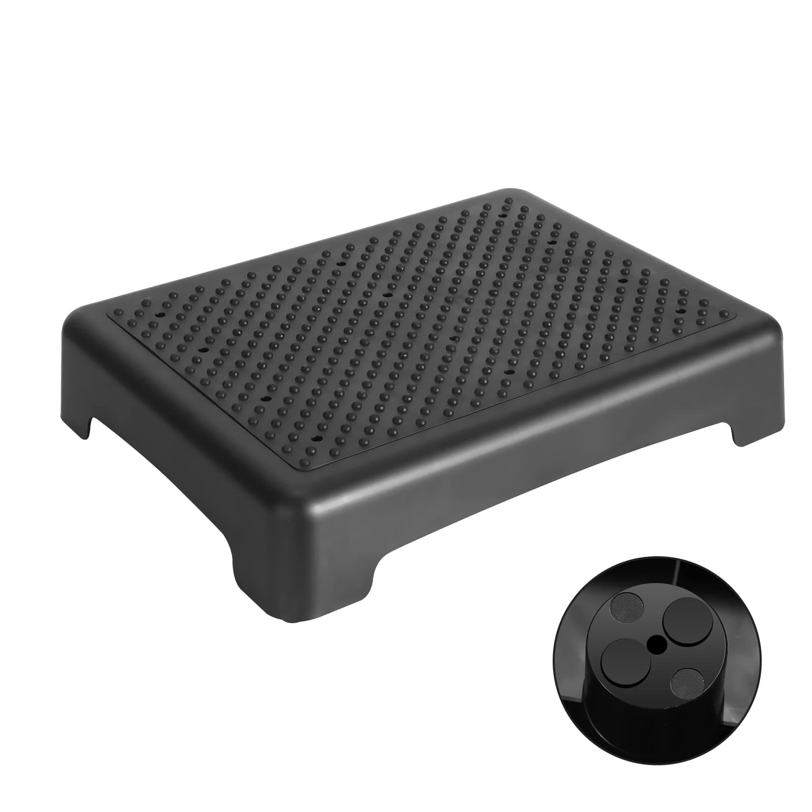 Fotree One Step Stool, Safety Step Platform for Senior & Adults, Non-Slip Mobility Step Platform for Stair, Car, Bed, Chair, Shower, Bathtub, Outdoor, 3.5 Inch High Rise Stairs 440 Lbs Capacity