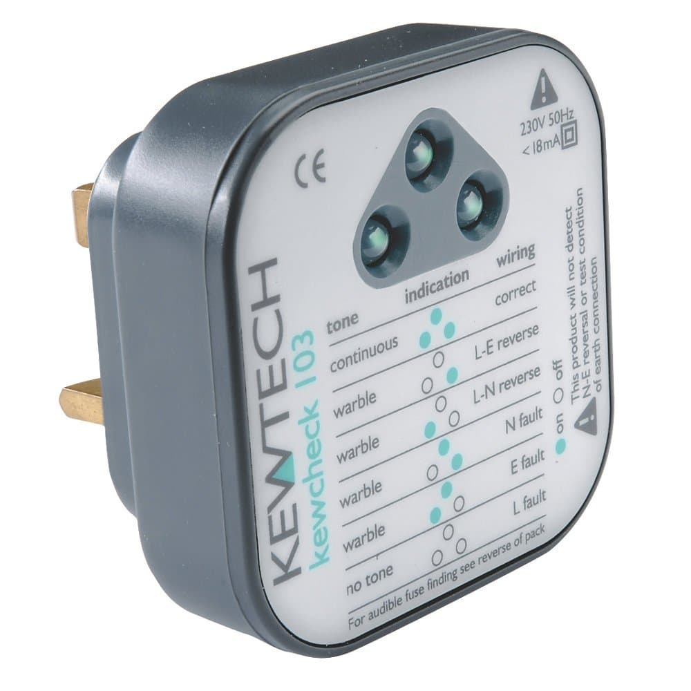 Kewtech Kewcheck103 Mains Plug Socket Tester