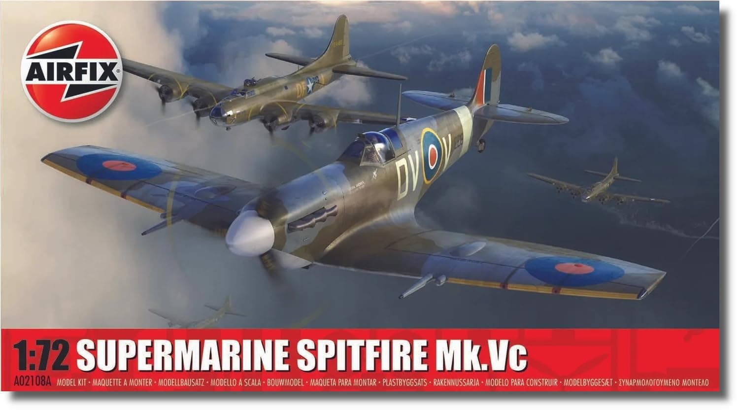 Airfix X-2108A 1/72 Super Marine Spitfire MK.5c Plastic Model