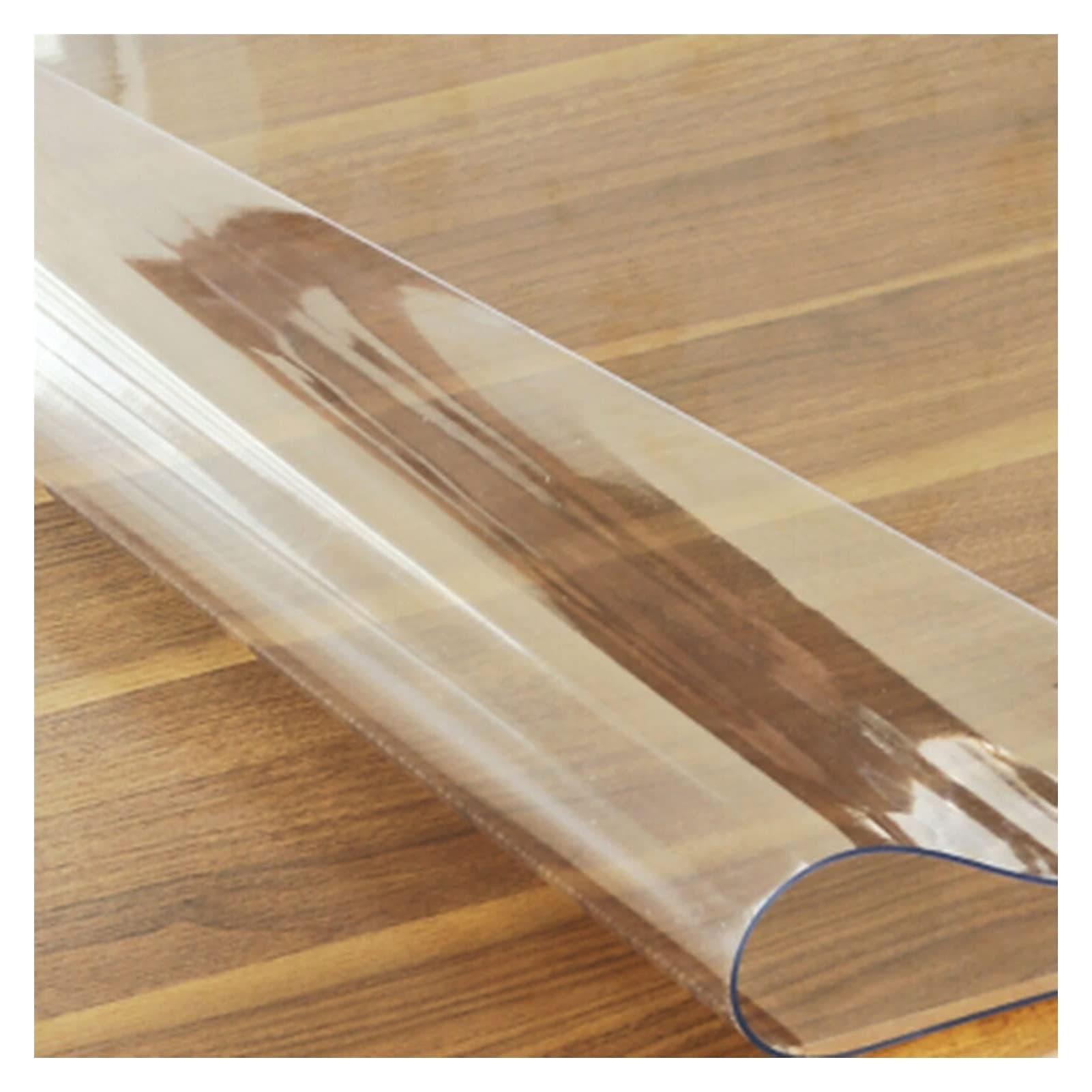 PVC Transparent Mat,Thicker Floor Protector Mat, Computer Chair Foot Pads, Hard Floor Chair Pads, Various Sizes AWSAD (Color : Clear-3mm, Size : 75x120cm)