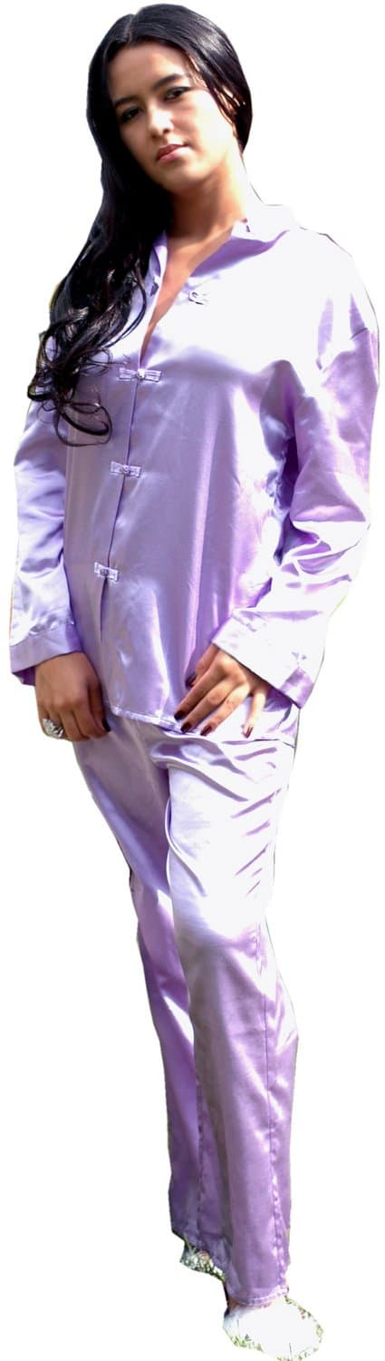 Vx IntimateWomen's Brushed Back Satin Long Pajama Set #2060