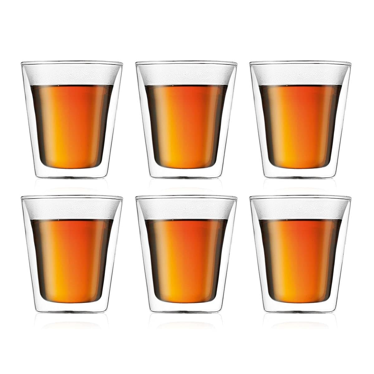 6-Piece Medium Glass Canteen Double Wall