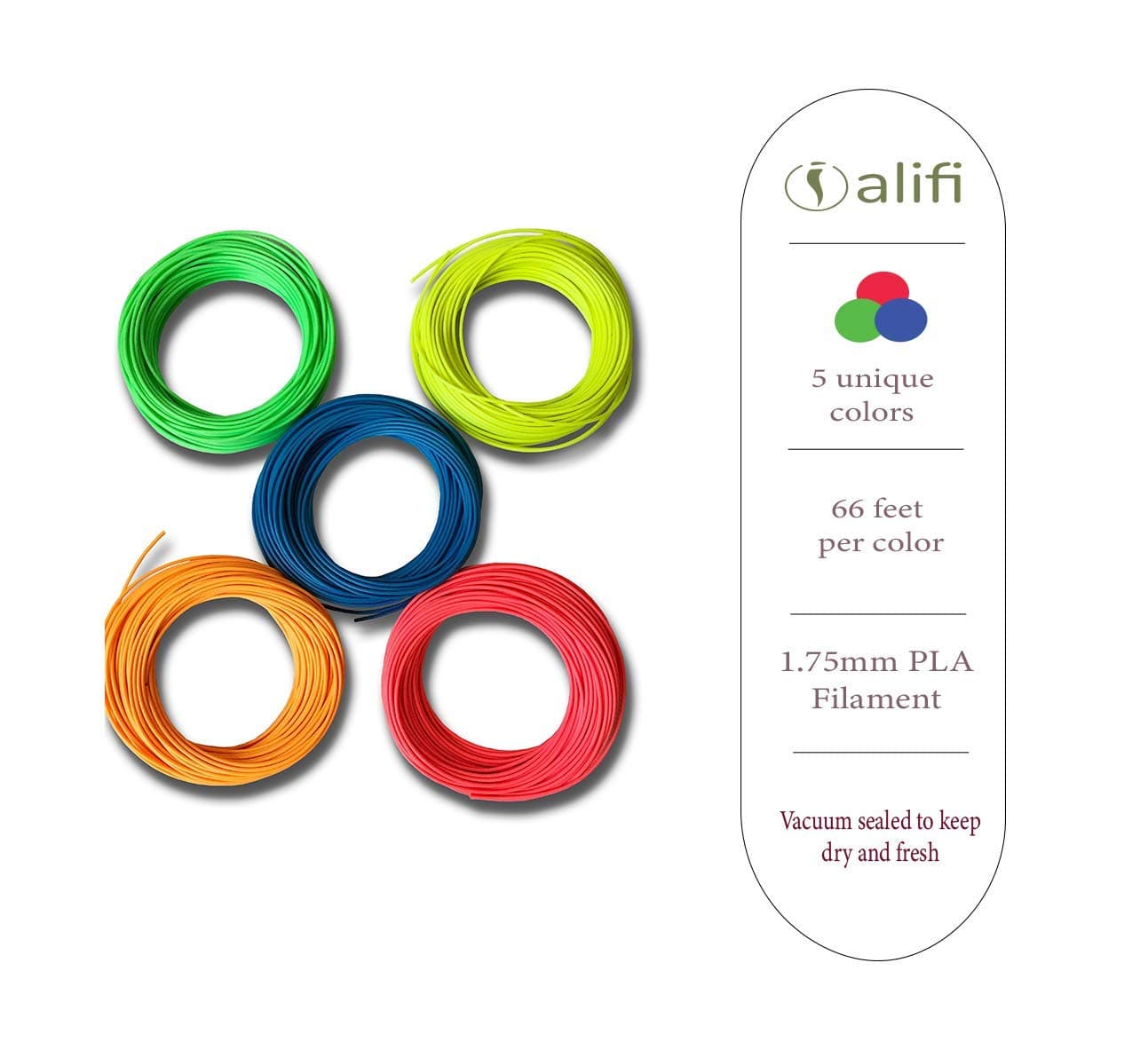 Alifi Fluorescent 3D Filament for 3D Pen and 3D Printer